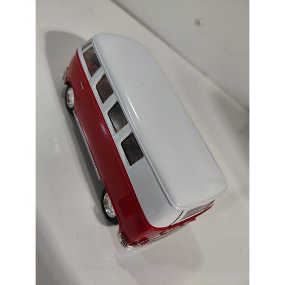 Kinsmart Die Cast 1:32 Red & White 1962 Volkswagen (VW) MicroBus Classic Car - Picture 3 of 6